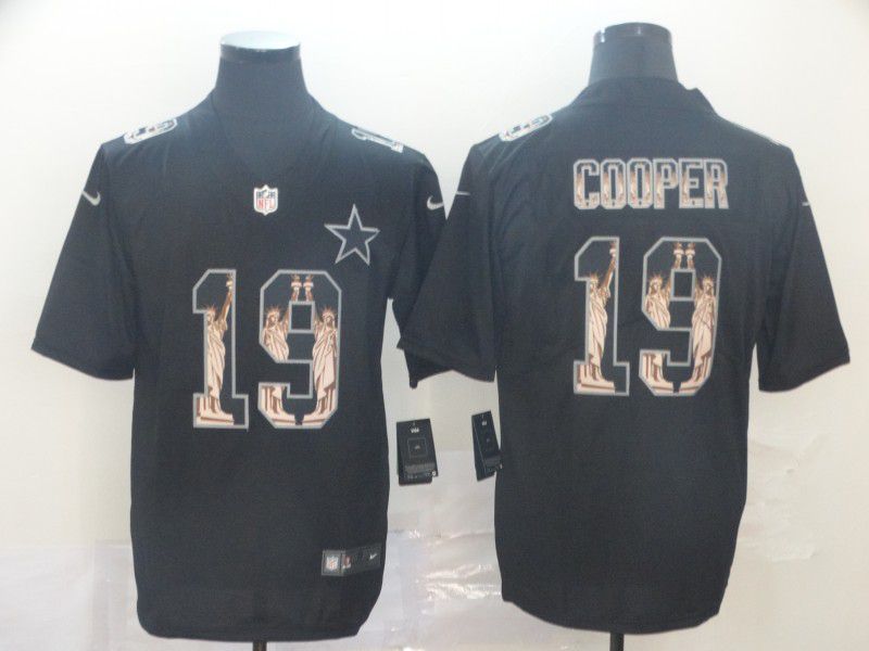 Men Dallas cowboys #19 Cooper Black Goddess fashion Edition Nike NFL Jerseys